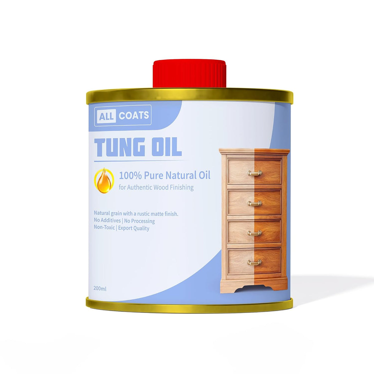 100% Pure Tung Oil – Natural Wood Finish